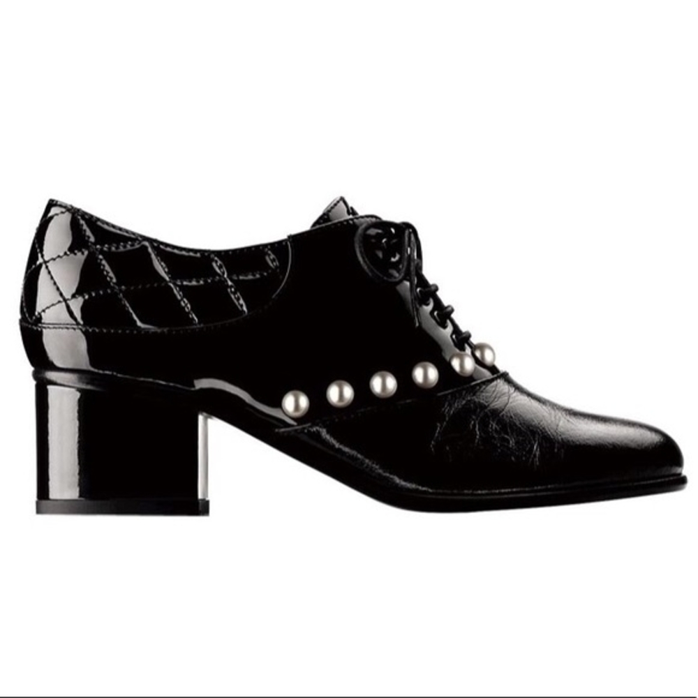 CHANEL Patent Leather Oxfords